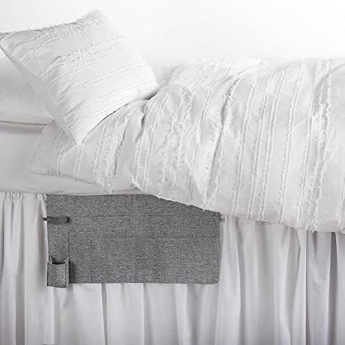 מארגני השחר מידות קאדי ליד המיטה: 24 W x 25 H בלונה גריי | Slate Solid, מארגן ליד המיטה | לחדר שינה, חדר אמבטיה, חדר